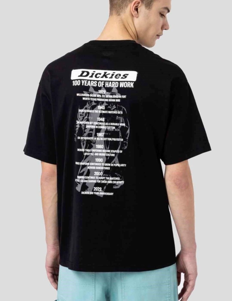 DICKIES 100 logo tee black
